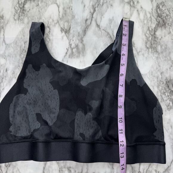 Athleta Power of She Sports Bra XL Black Camo Cross Back Workout Yoga Gym Train - Picture 5 of 6
